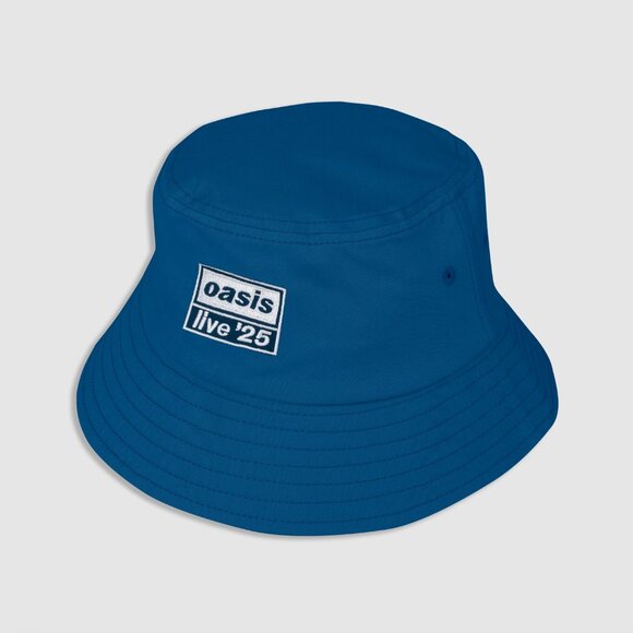 RARE Oasis Live ‘25 Tour Embroidered Logo Bucket Hat | Blue | One Size Fits All - Picture 5 of 5